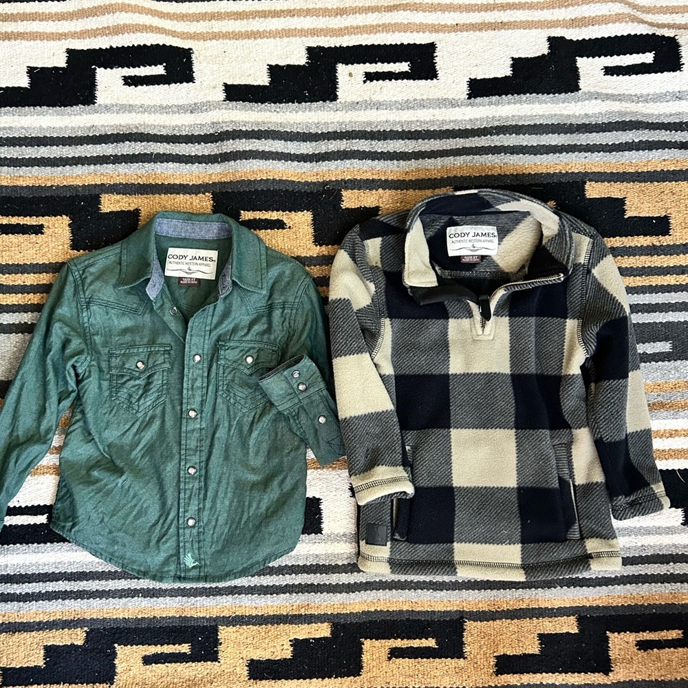 2T toddler boys Cody James western shirt fleece long sleeve
